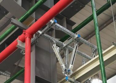 永靖该抗震支架的整体式支吊架结构协调性好